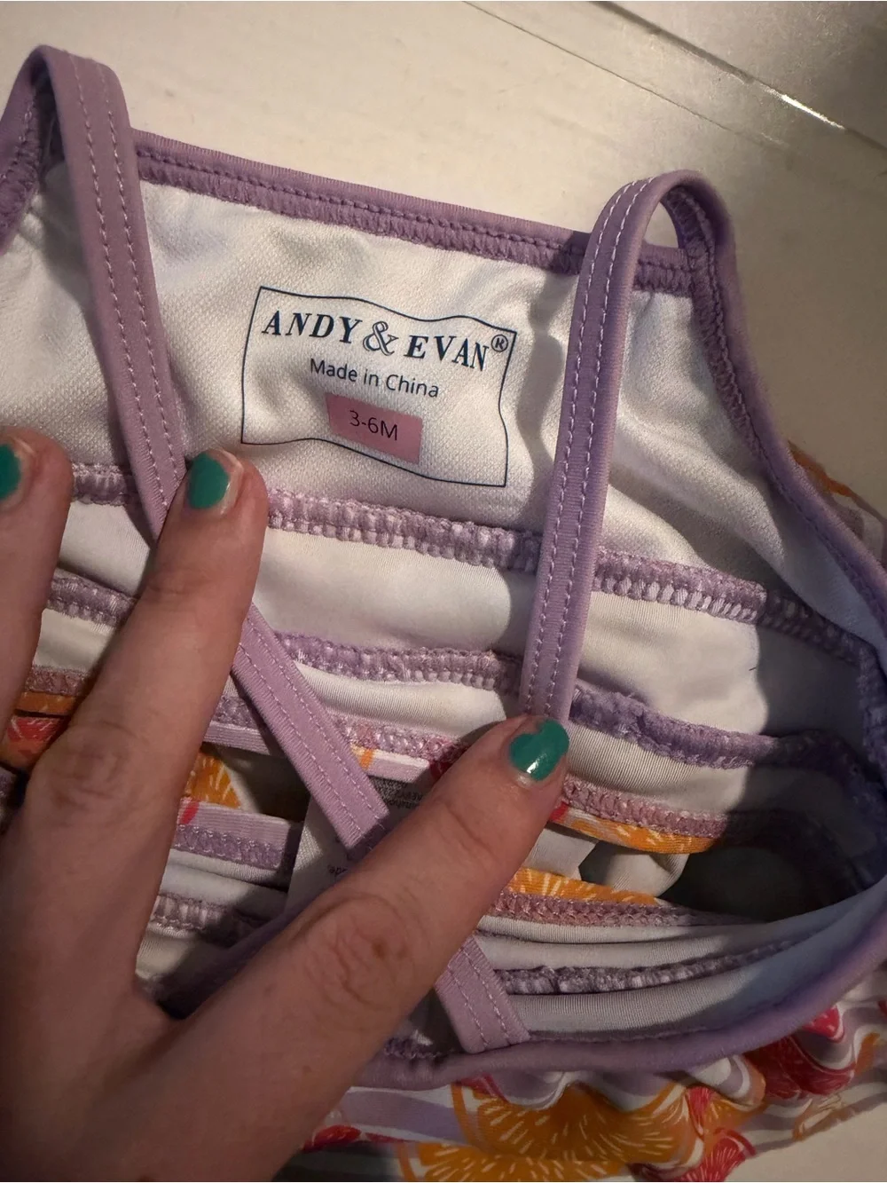 Andy & Evan Lavender Ruffle Bikini Bottom